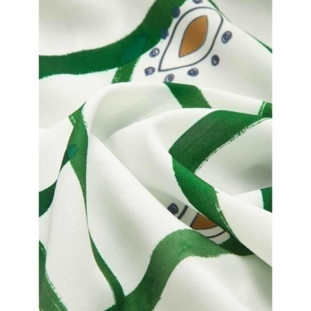 Commense Set Green Abstract Print Button Down Shirt & Drawstring Shorts M - Picture 16 of 16